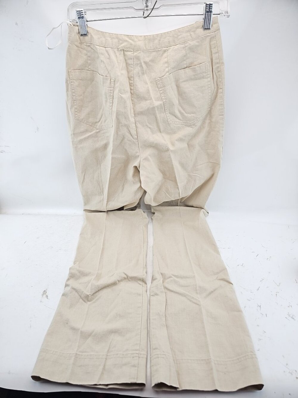 Newport News Beige Linen Wide Leg Pants - Picture 2 of 5